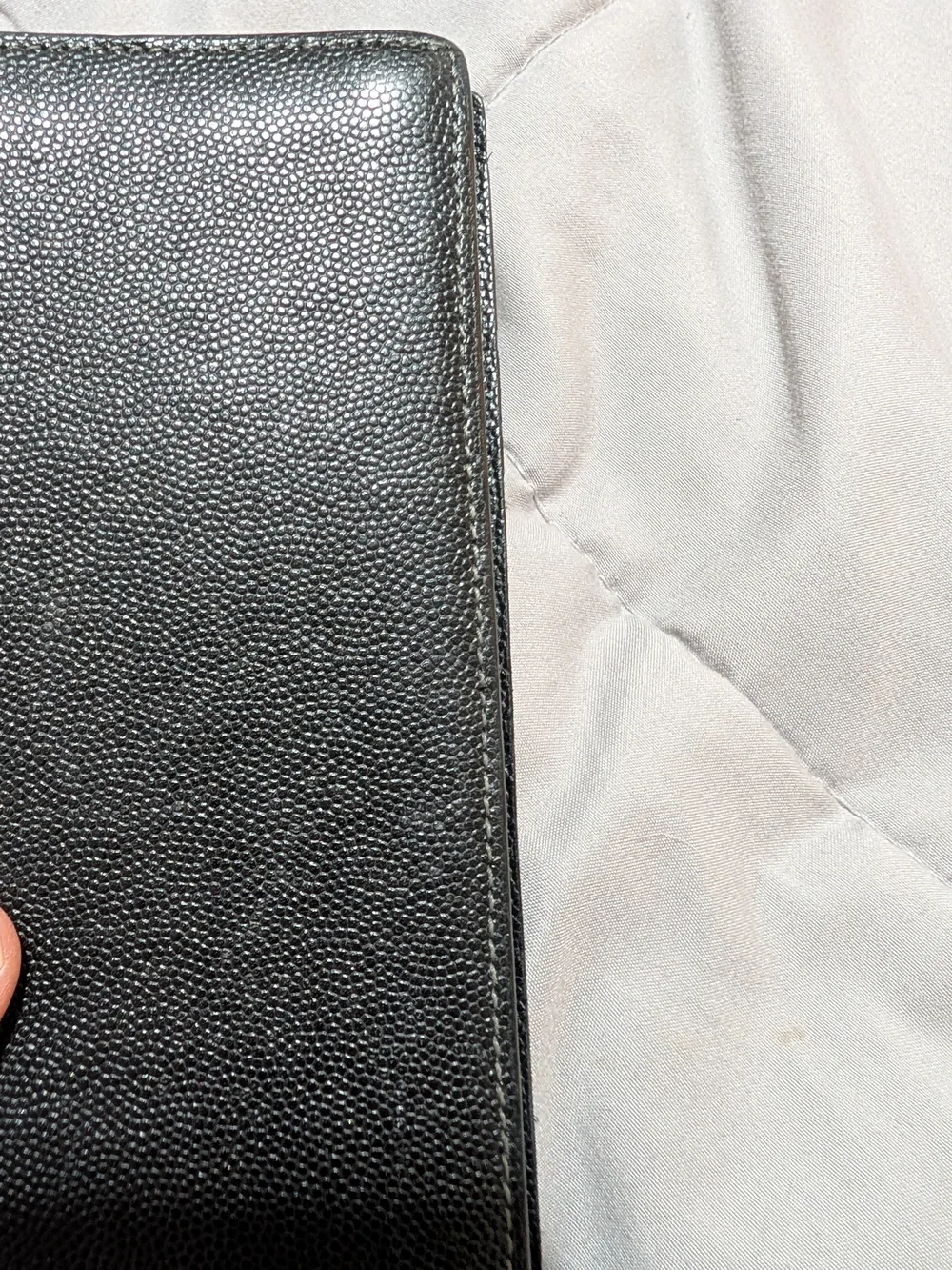 Vintage Cartier Black Men's Leather Pocket Secretary Wallet